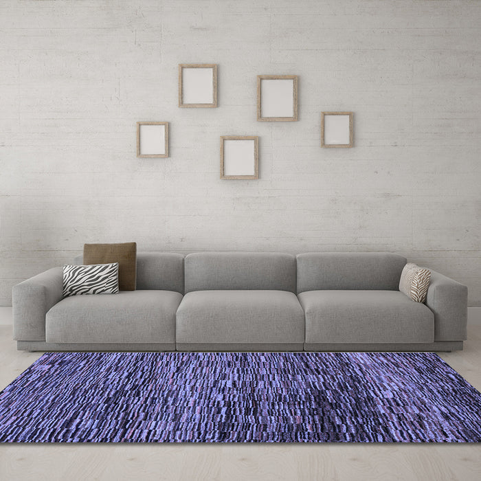 Machine Washable Abstract Blue Modern Rug in a Living Room, wshabs4964blu