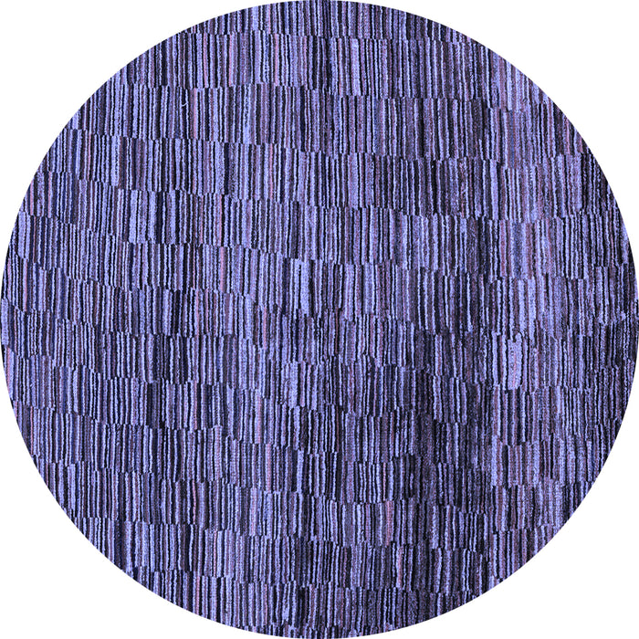 Round Abstract Blue Modern Rug, abs4964blu