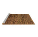 Sideview of Machine Washable Abstract Brown Modern Rug, wshabs4964brn