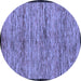 Round Machine Washable Abstract Blue Modern Rug, wshabs4965blu