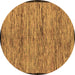 Round Abstract Brown Modern Rug, abs4965brn