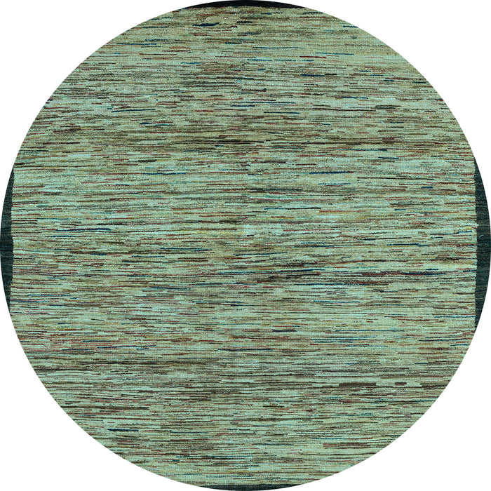Round Machine Washable Abstract Light Blue Modern Rug, wshabs4965lblu