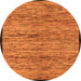 Round Machine Washable Abstract Orange Modern Area Rugs, wshabs4965org