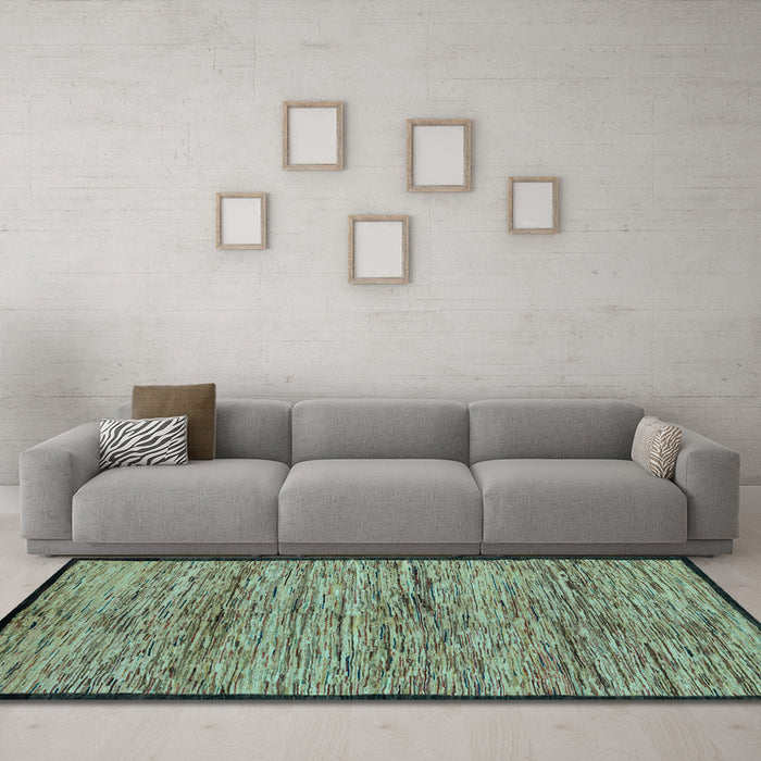 Machine Washable Abstract Light Blue Modern Rug in a Living Room, wshabs4965lblu