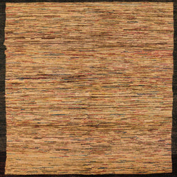 Square Machine Washable Abstract Orange Rug, wshabs4965