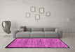 Machine Washable Abstract Purple Modern Area Rugs in a Living Room, wshabs4965pur