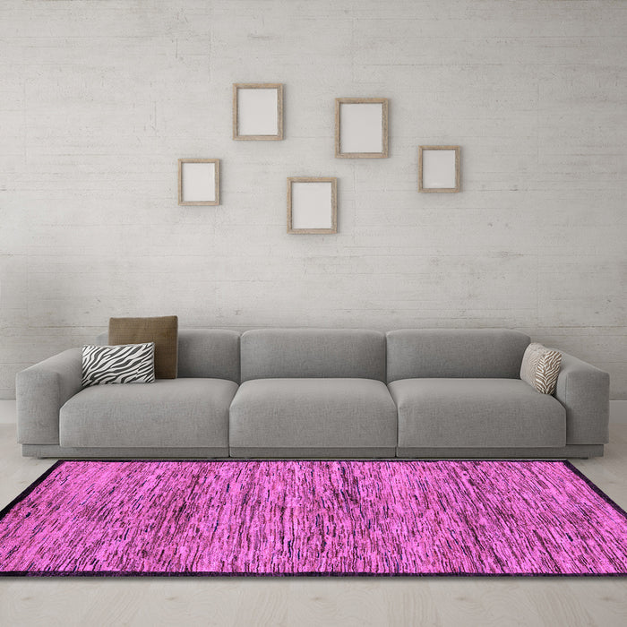 Machine Washable Abstract Purple Modern Area Rugs in a Living Room, wshabs4965pur