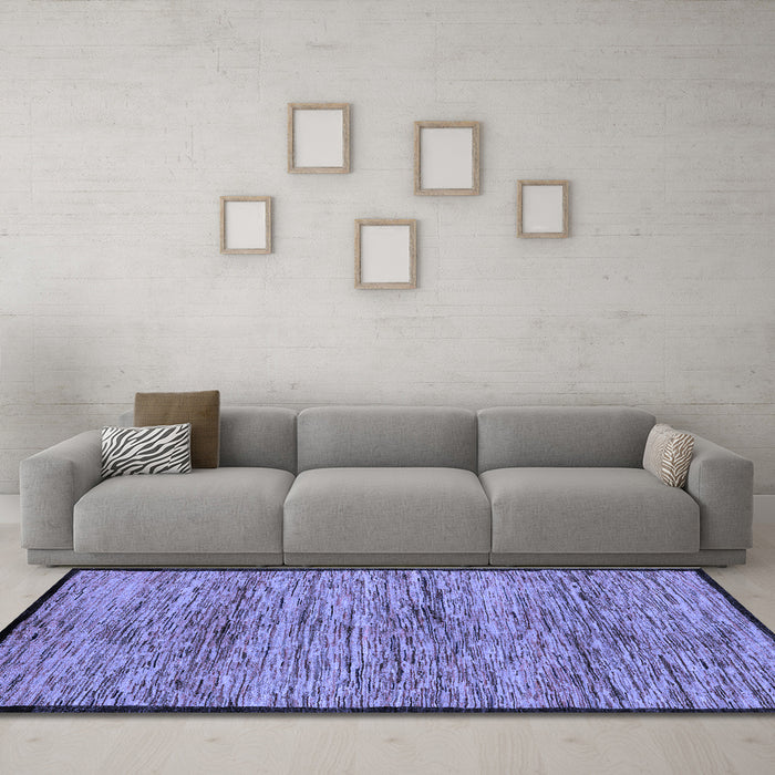 Machine Washable Abstract Blue Modern Rug in a Living Room, wshabs4965blu