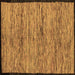 Square Abstract Brown Modern Rug, abs4965brn