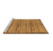 Sideview of Machine Washable Abstract Brown Modern Rug, wshabs4965brn