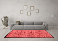 Machine Washable Abstract Red Modern Rug, wshabs4965red