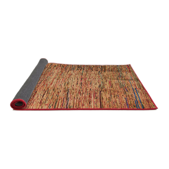 Sideview of Abstract Red Modern Rug, abs4966
