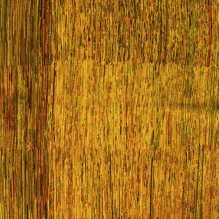 Square Machine Washable Abstract Yellow Modern Rug, wshabs4966yw