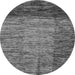 Round Machine Washable Abstract Gray Modern Rug, wshabs4966gry