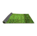 Sideview of Abstract Green Modern Rug, abs4966grn