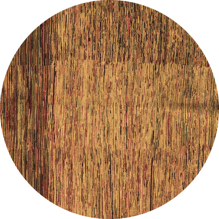 Round Machine Washable Abstract Brown Modern Rug, wshabs4966brn