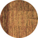 Round Machine Washable Abstract Brown Modern Rug, wshabs4966brn