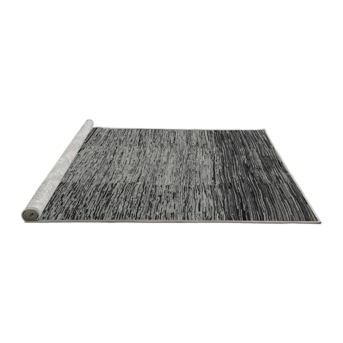 Sideview of Machine Washable Abstract Gray Modern Rug, wshabs4966gry