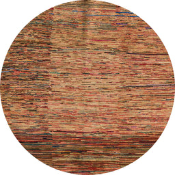 Round Abstract Red Modern Rug, abs4966