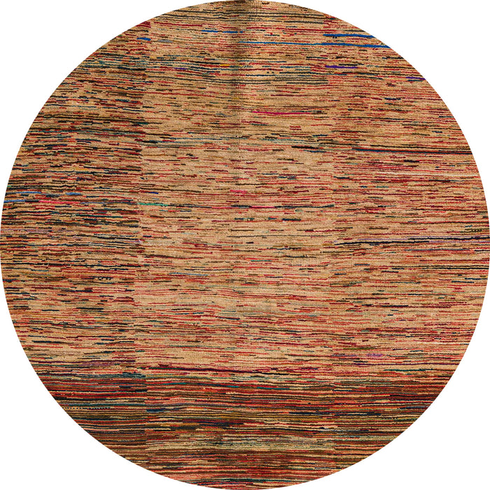 Round Abstract Red Modern Rug, abs4966