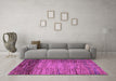 Machine Washable Abstract Purple Modern Area Rugs in a Living Room, wshabs4966pur