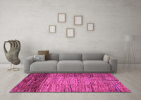 Machine Washable Abstract Pink Modern Rug, wshabs4966pnk