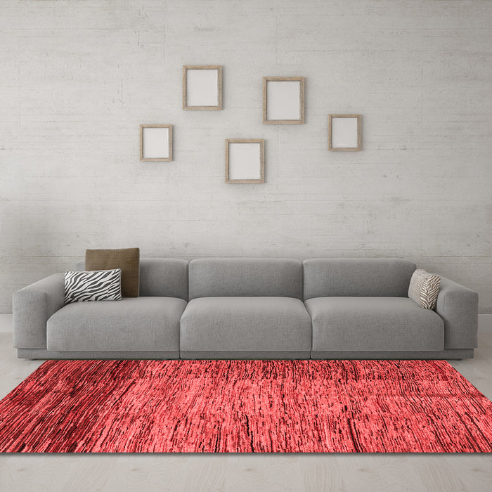 Modern Red Washable Rugs