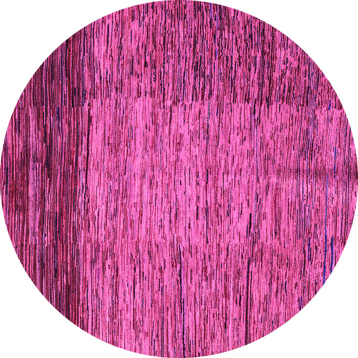 Round Abstract Pink Modern Rug, abs4966pnk