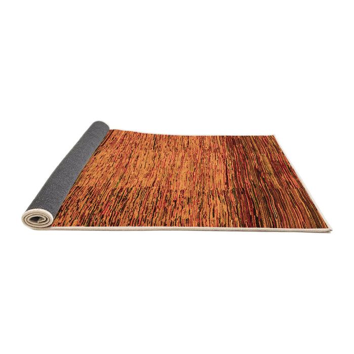 Sideview of Abstract Orange Modern Rug, abs4966org