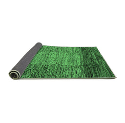 Sideview of Abstract Emerald Green Modern Rug, abs4966emgrn