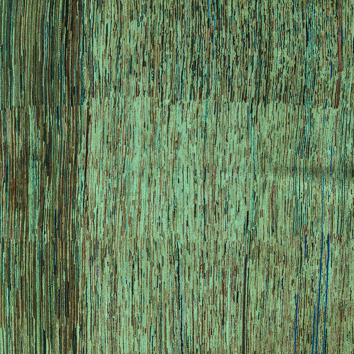 Square Machine Washable Abstract Turquoise Modern Area Rugs, wshabs4966turq