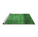 Sideview of Machine Washable Abstract Emerald Green Modern Area Rugs, wshabs4966emgrn