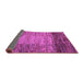 Sideview of Abstract Purple Modern Rug, abs4966pur