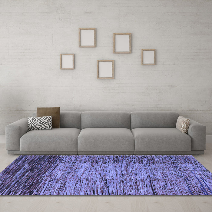 Machine Washable Abstract Blue Modern Rug in a Living Room, wshabs4966blu