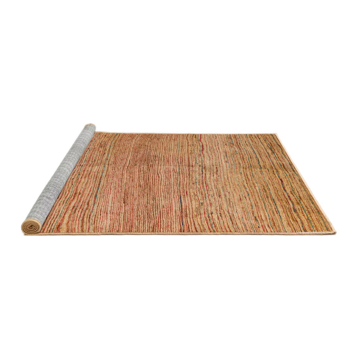 Sideview of Machine Washable Abstract Orange Rug, wshabs4967