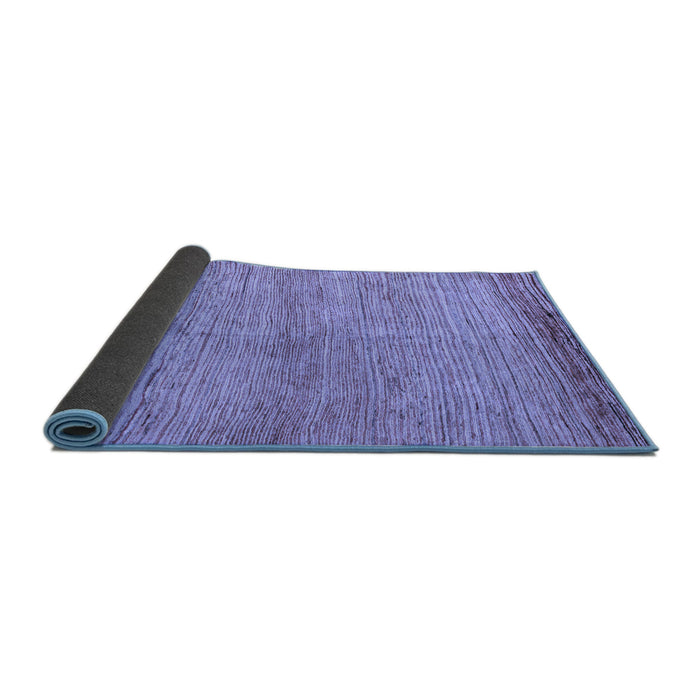 Sideview of Abstract Blue Modern Rug, abs4967blu