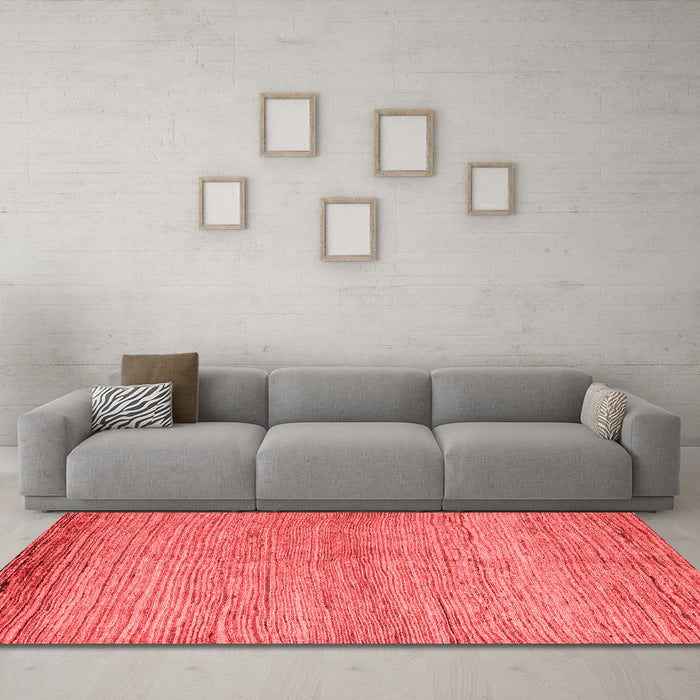 Modern Red Washable Rugs