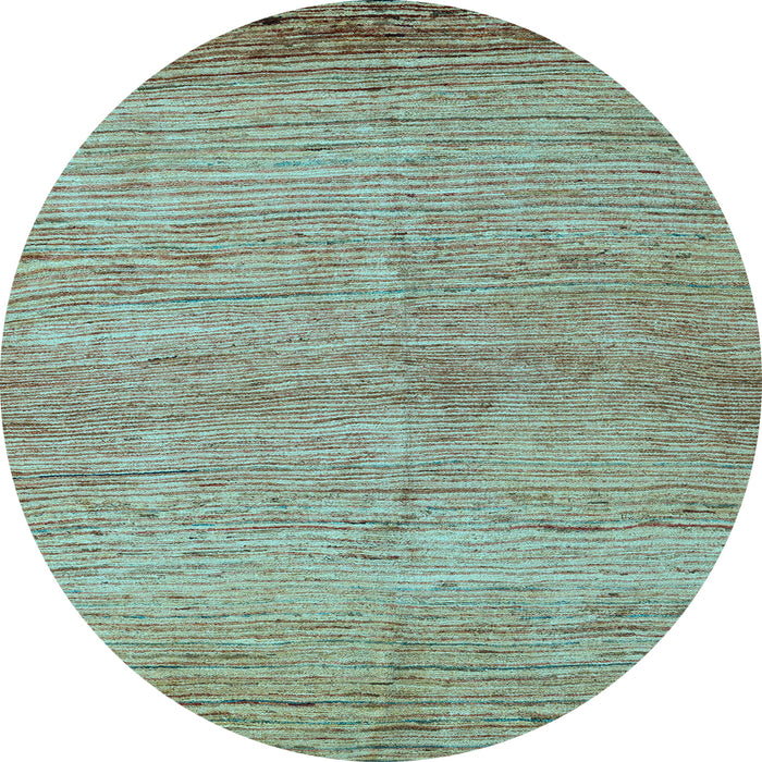 Round Machine Washable Abstract Light Blue Modern Rug, wshabs4967lblu