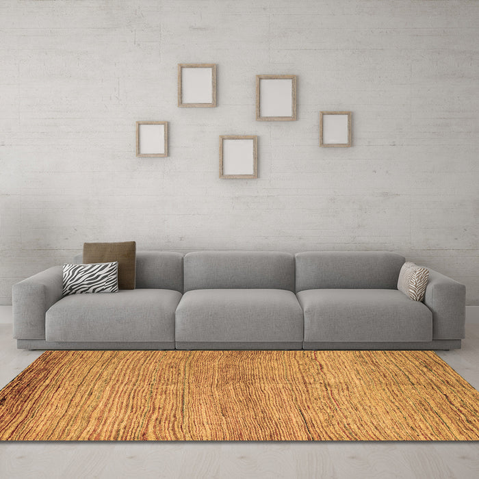 Machine Washable Abstract Brown Modern Rug in a Living Room,, wshabs4967brn