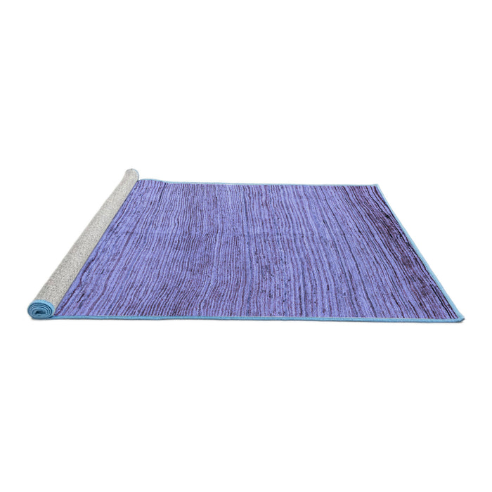 Sideview of Machine Washable Abstract Blue Modern Rug, wshabs4967blu