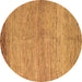 Round Abstract Brown Modern Rug, abs4967brn