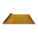 Sideview of Abstract Yellow Modern Rug, abs4967yw