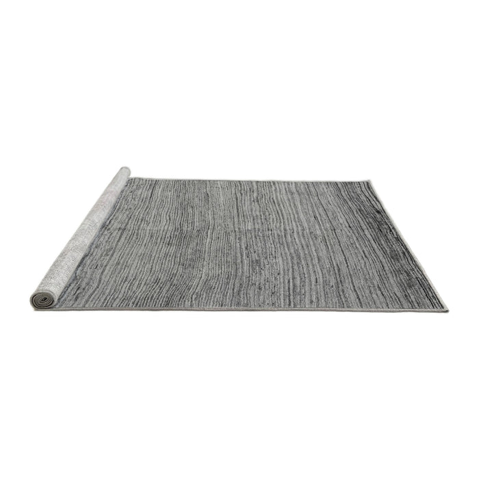 Sideview of Machine Washable Abstract Gray Modern Rug, wshabs4967gry