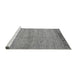 Sideview of Machine Washable Abstract Gray Modern Rug, wshabs4967gry