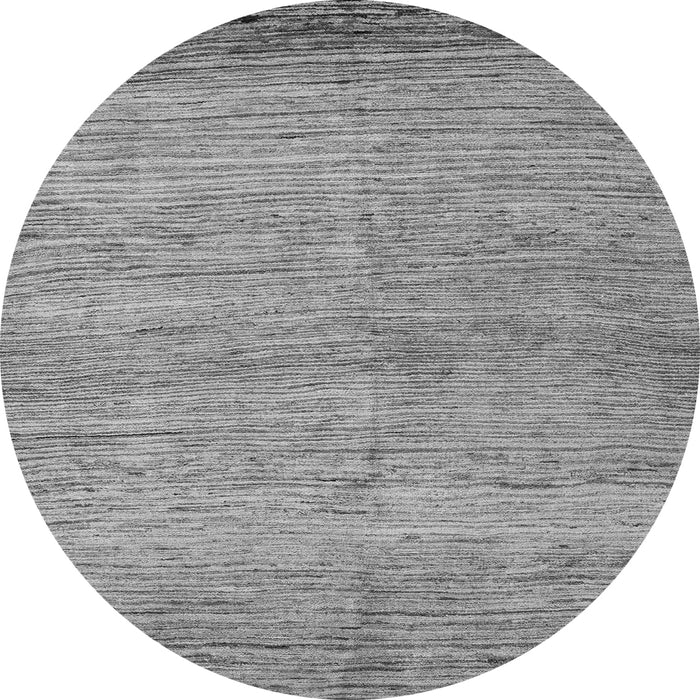 Round Machine Washable Abstract Gray Modern Rug, wshabs4967gry