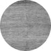 Round Machine Washable Abstract Gray Modern Rug, wshabs4967gry