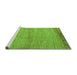 Sideview of Machine Washable Abstract Green Modern Area Rugs, wshabs4967grn