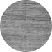 Round Abstract Gray Modern Rug, abs4968gry