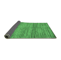 Sideview of Abstract Emerald Green Modern Rug, abs4968emgrn