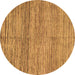 Round Abstract Brown Modern Rug, abs4968brn